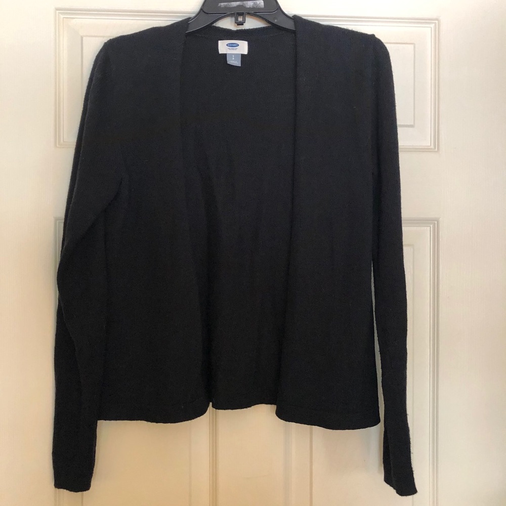 OLD NAVY black open front cardigan, size small
